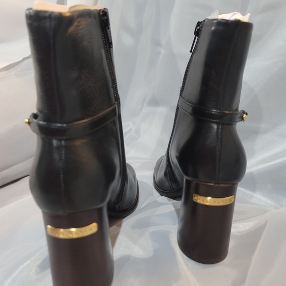 Ted Baker Black Leather Heeled Boots - Picture 4 of 9